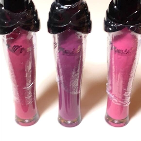 Lot (3) Amuse Ladies Corset LIP GLOSS Pink Purple Raspberry Lip Color Tube .14oz - Picture 2 of 5